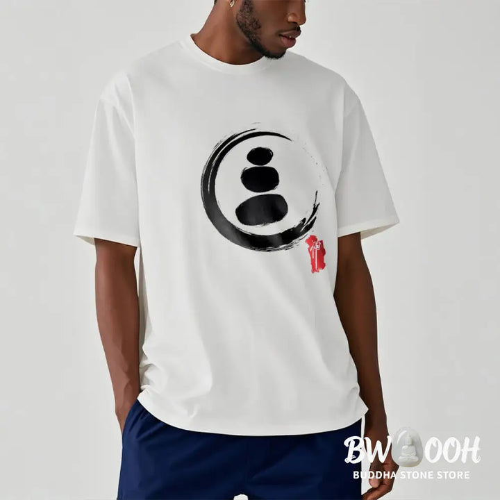 Buddha Stones Zen Circles Cotton Tee T-shirt - T-Shirts