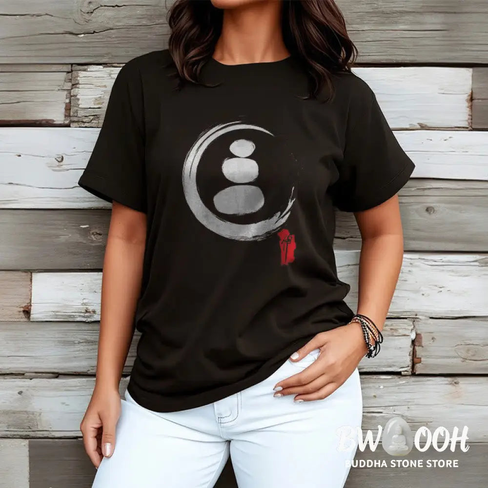 Buddha Stones Zen Circles Cotton Tee T-shirt - T-Shirts