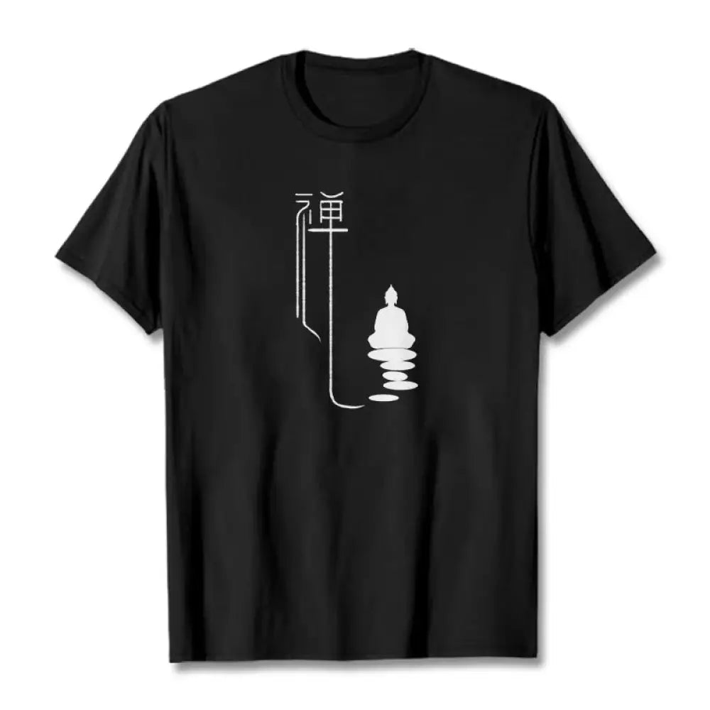 Buddha Stones Zen Buddha Tee T-shirt - Black / S - T-Shirts