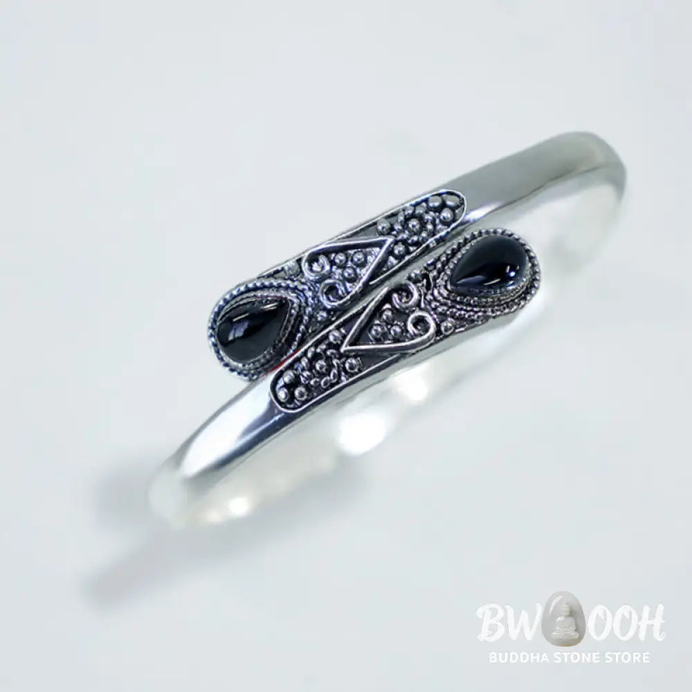 Buddha Stones Zircon Water Drop Pattern Healing Cuff Bracelet Bangle - BWOOOH - Bracelet Bangle
