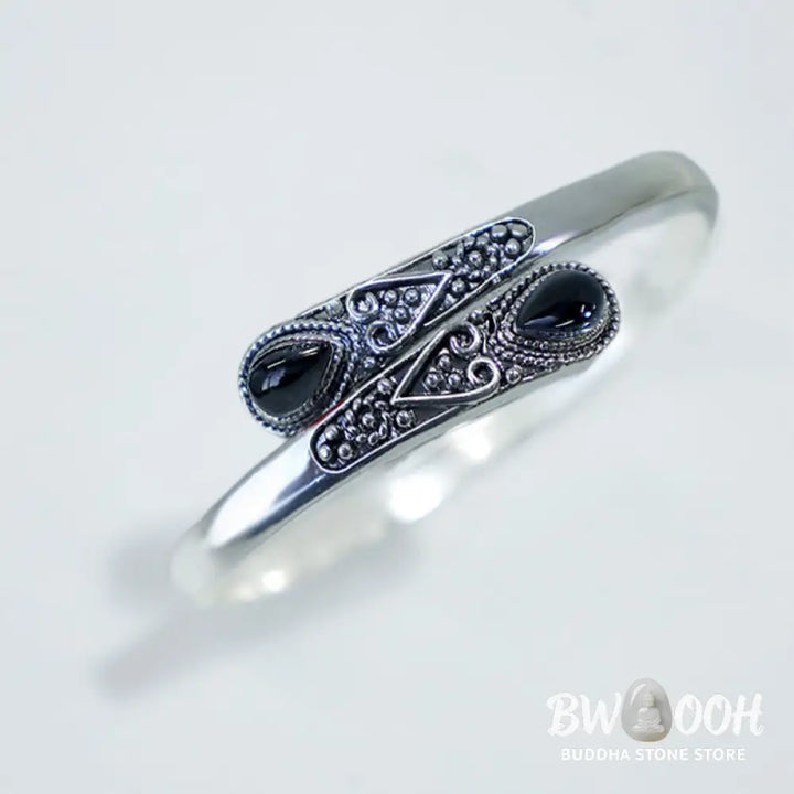 Buddha Stones Zircon Water Drop Pattern Healing Cuff Bracelet Bangle - BWOOOH - Bracelet Bangle