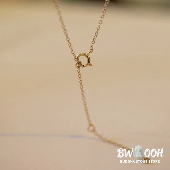 Buddha StonesNatural Hetian Jade Pearl Luck Bead Necklace Pendant - BWOOOH - Hetian Jade(Prosperity♥Abundance)