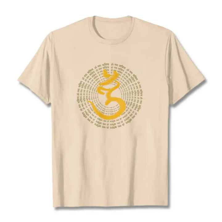 BWOOOH 108 OM NAMAH SHIVAYA Mantra Sanskrit Tee T-shirt - Bisque / S - T-Shirts