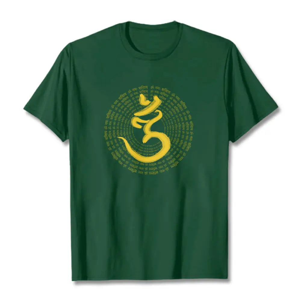 BWOOOH printed yoga pants - 108 OM NAMAH SHIVAYA Mantra Sanskrit Tee