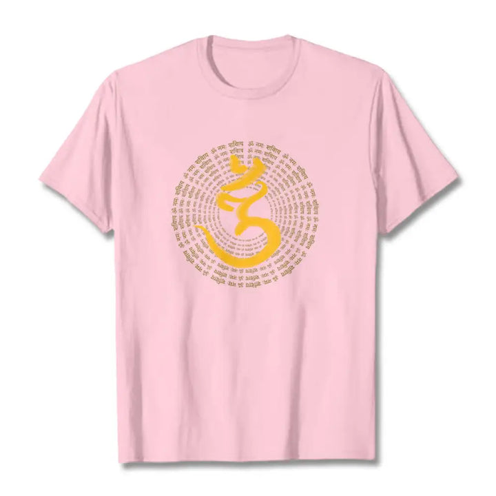 BWOOOH 108 OM NAMAH SHIVAYA Mantra Sanskrit Tee T-shirt - LightPink / S - T-Shirts