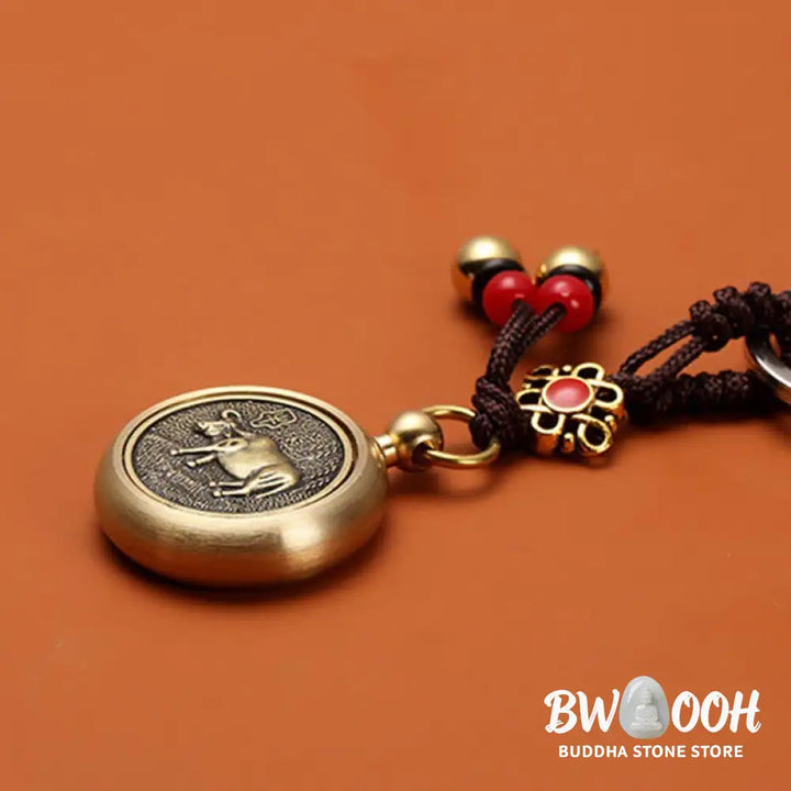 BWOOOH 12 Chinese Zodiac Blessing Wealth Fortune Keychain - Key Chain