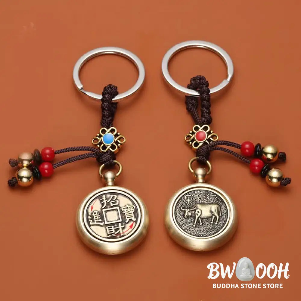 BWOOOH 12 Chinese Zodiac Blessing Wealth Fortune Keychain - Key Chain