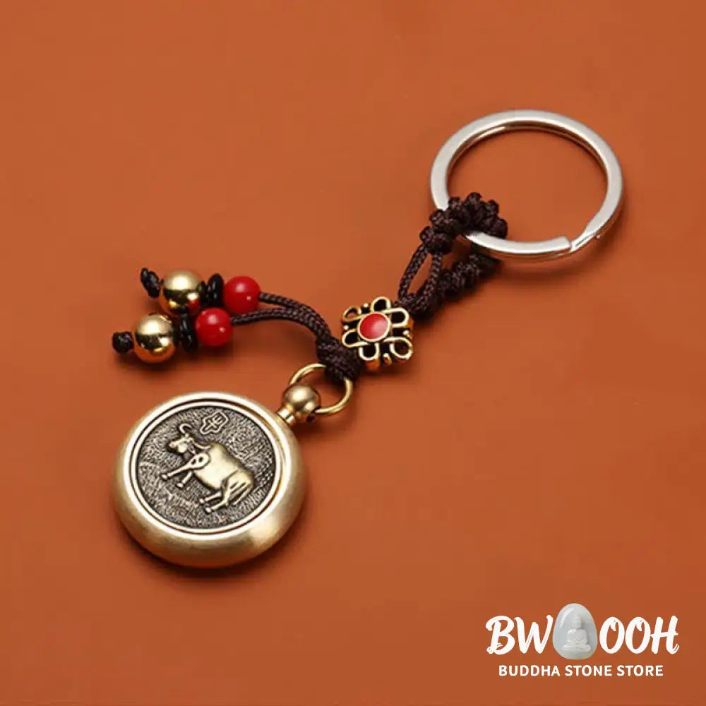 BWOOOH 12 Chinese Zodiac Blessing Wealth Fortune Keychain - Key Chain