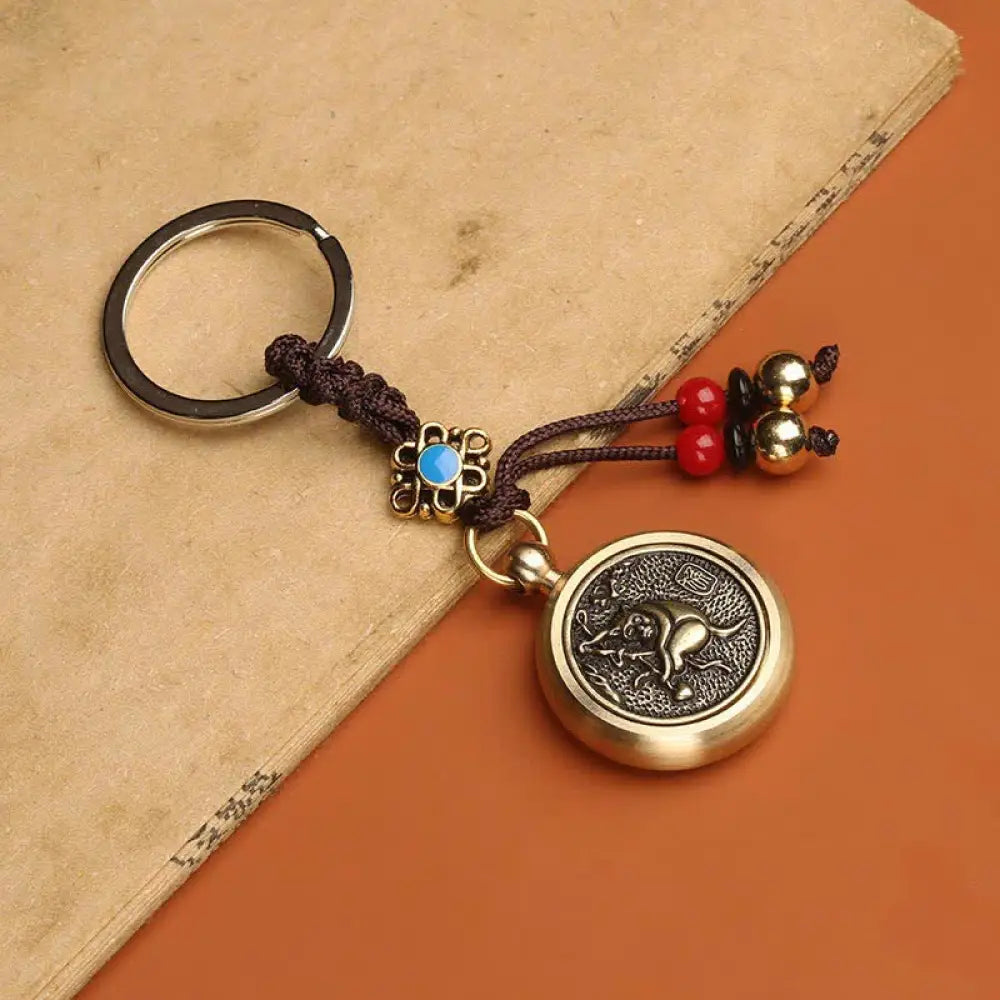 BWOOOH 12 Chinese Zodiac Blessing Wealth Fortune Keychain - Monkey - Key Chain