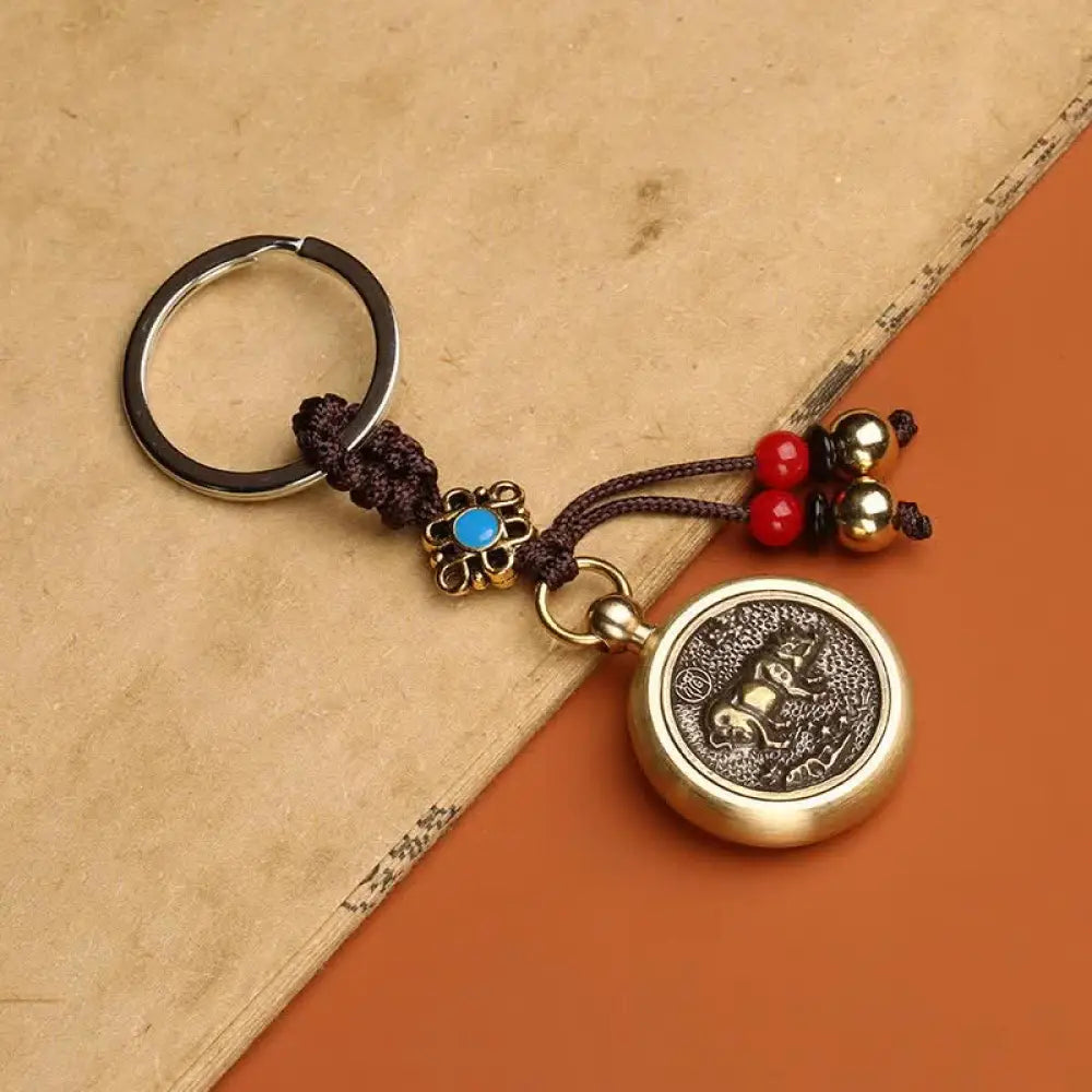 BWOOOH 12 Chinese Zodiac Blessing Wealth Fortune Keychain - Pig - Key Chain