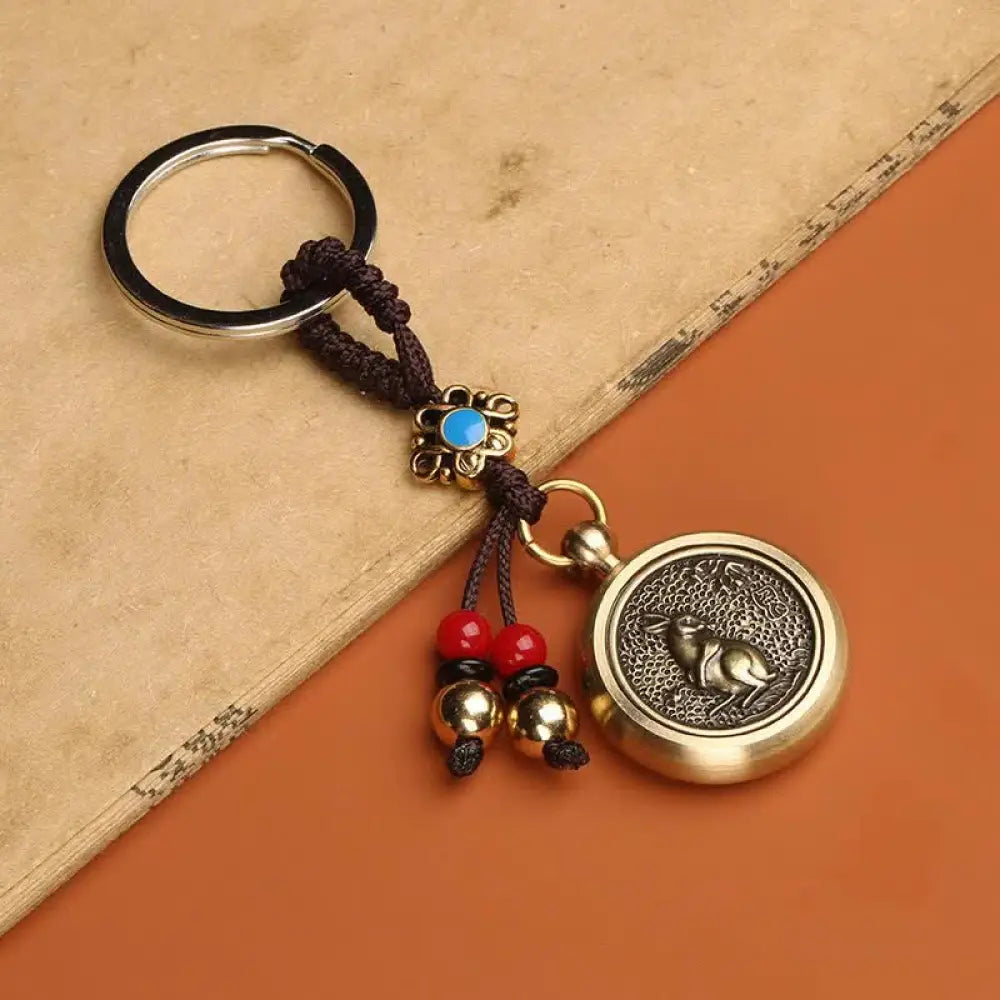 BWOOOH 12 Chinese Zodiac Blessing Wealth Fortune Keychain - Rabbit - Key Chain
