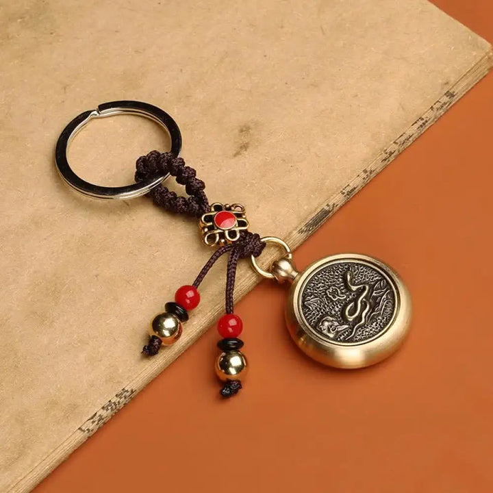 BWOOOH 12 Chinese Zodiac Blessing Wealth Fortune Keychain - Snake - Key Chain