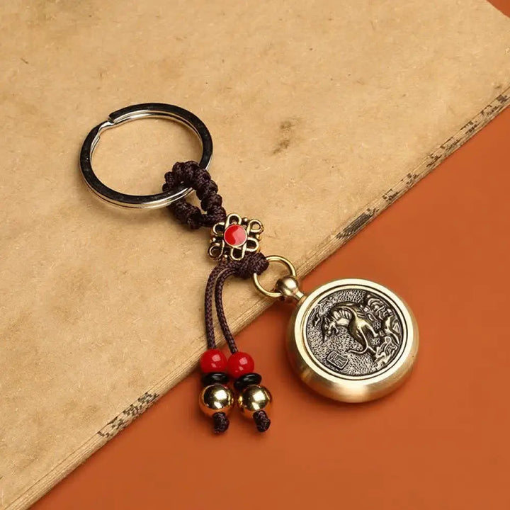 BWOOOH 12 Chinese Zodiac Blessing Wealth Fortune Keychain - Tiger - Key Chain