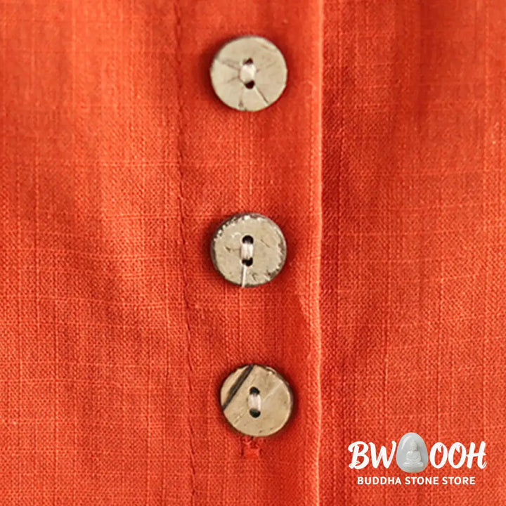 BWOOOH 2pcs Casual Women’s Stand Collar Shirt Loose Pants Meditation Clothing Set - Women’s Meditation Cloth
