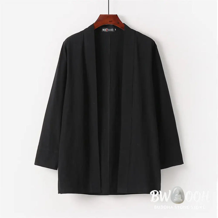 BWOOOH 2Pcs Cotton Kimono Ankle-Length Pants Men’s Meditation Cloth Set - Men’s Meditation Cloth