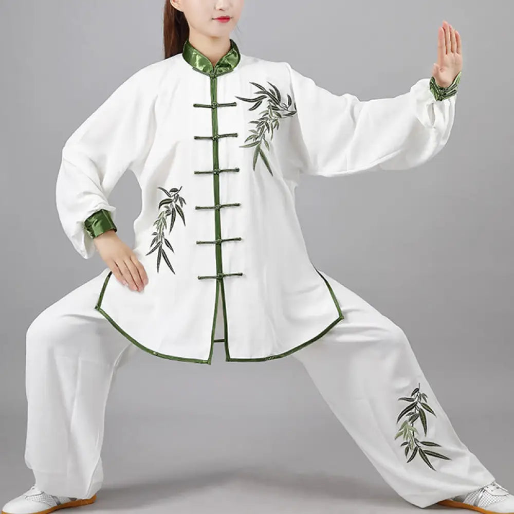 BWOOOH unisex bamboo leaves embroidery meditation set.