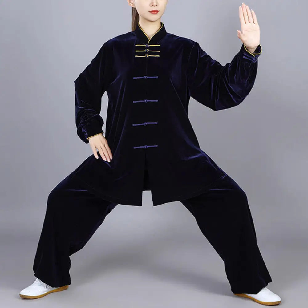 BWOOOH 2Pcs Fall Winter Tai Chi Qigong Practice Unisex Fr