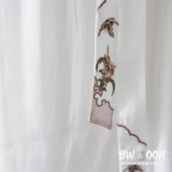 BWOOOH 2Pcs Flower Embroidery Short Sleeve Tee T-shirt Wide Leg Pants Set - 2-Piece Outfit