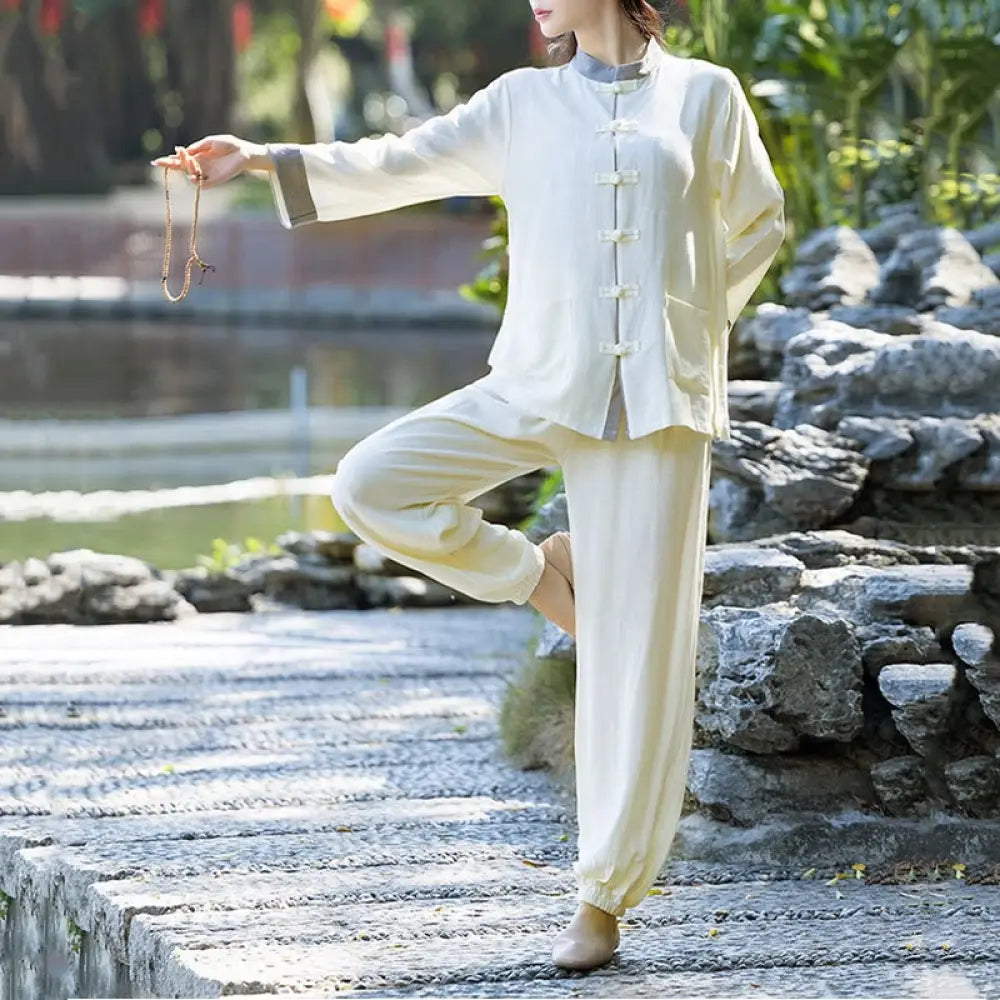 BWOOOH printed yoga pants - 2Pcs Frog-Button Long Sleeve Shirt Top P