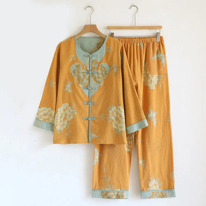 BWOOOH printed yoga pants - 2pcs Frog-Button Printed Long Sleeve Car