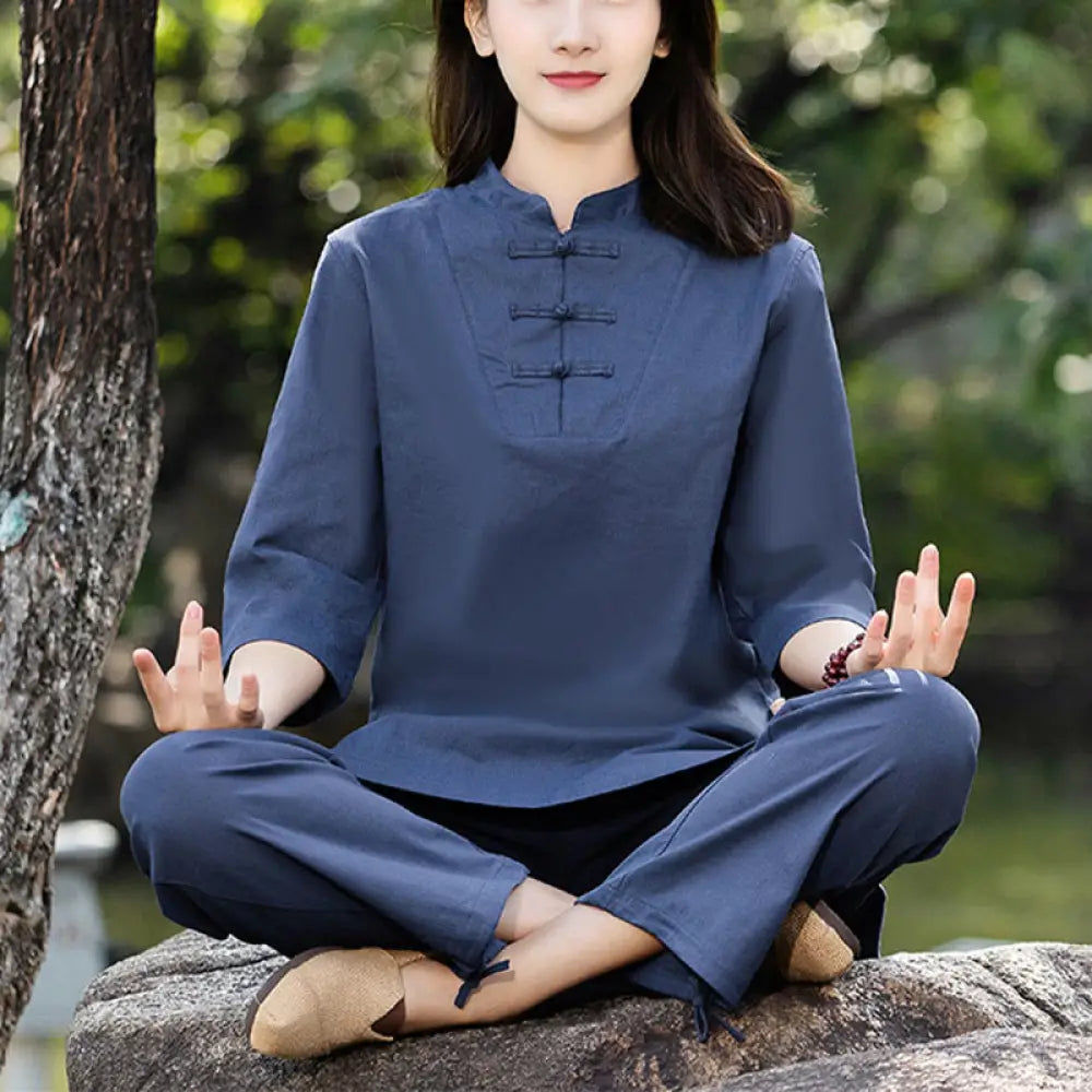BWOOOH printed yoga pants - 2Pcs Half Sleeve Shirt Top Pants Meditat