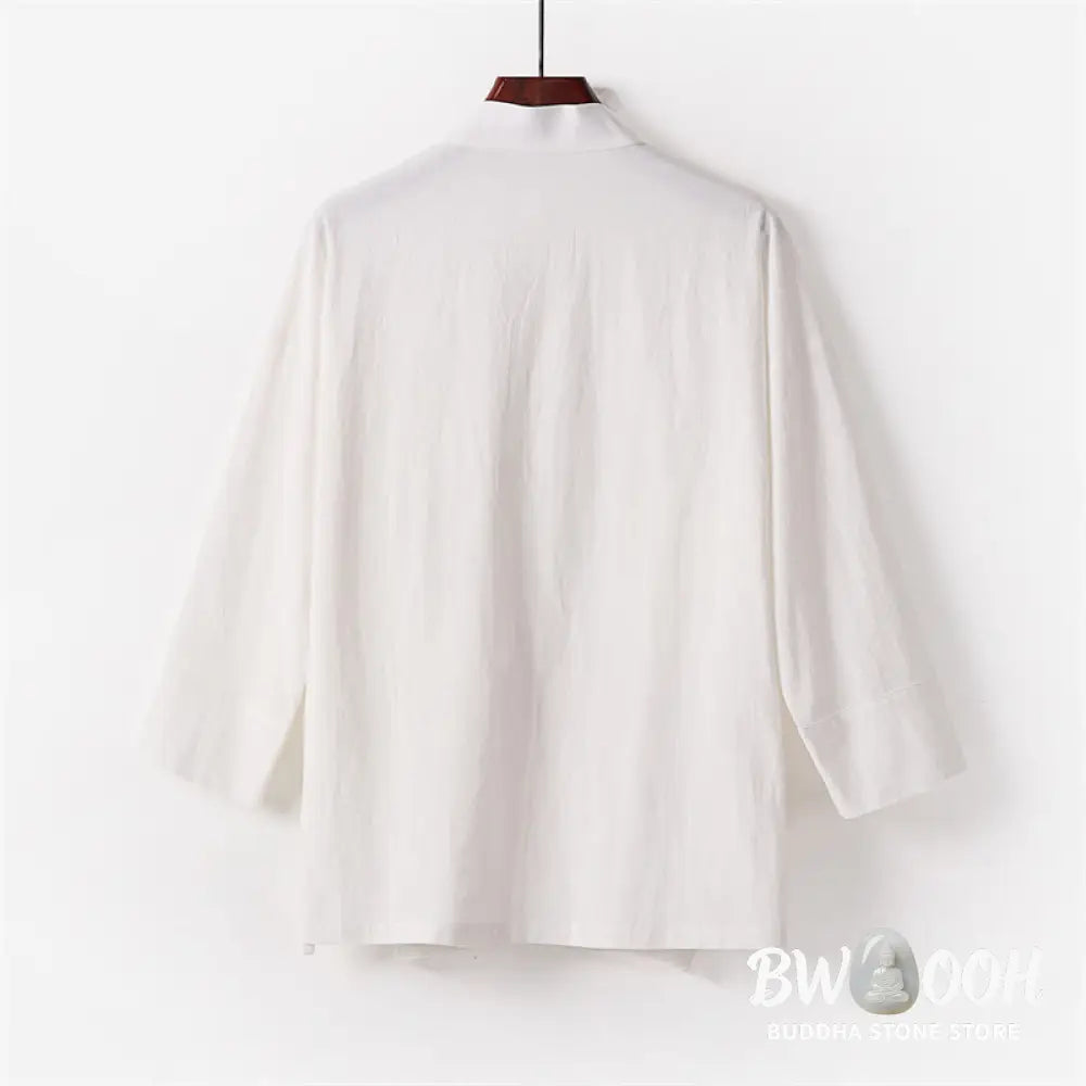 BWOOOH 2Pcs Lace-up Cotton Kimono Pants With Pockets Men’s Meditation Cloth Set - Men’s Meditation Cloth