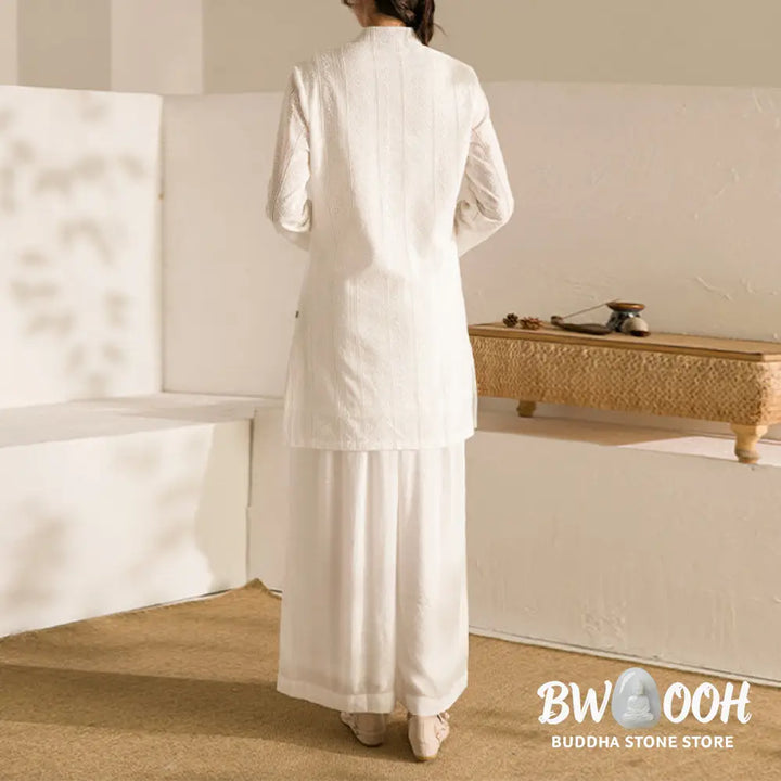 BWOOOH 2Pcs Long Sleeve Yoga Clothing Meditation Clothing Top Pants Women’s Set - Clothes