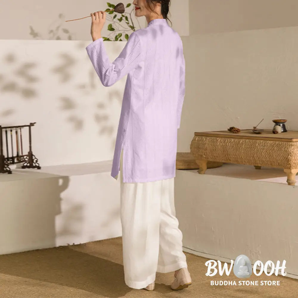 BWOOOH 2Pcs Long Sleeve Yoga Clothing Meditation Clothing Top Pants Women’s Set - Clothes