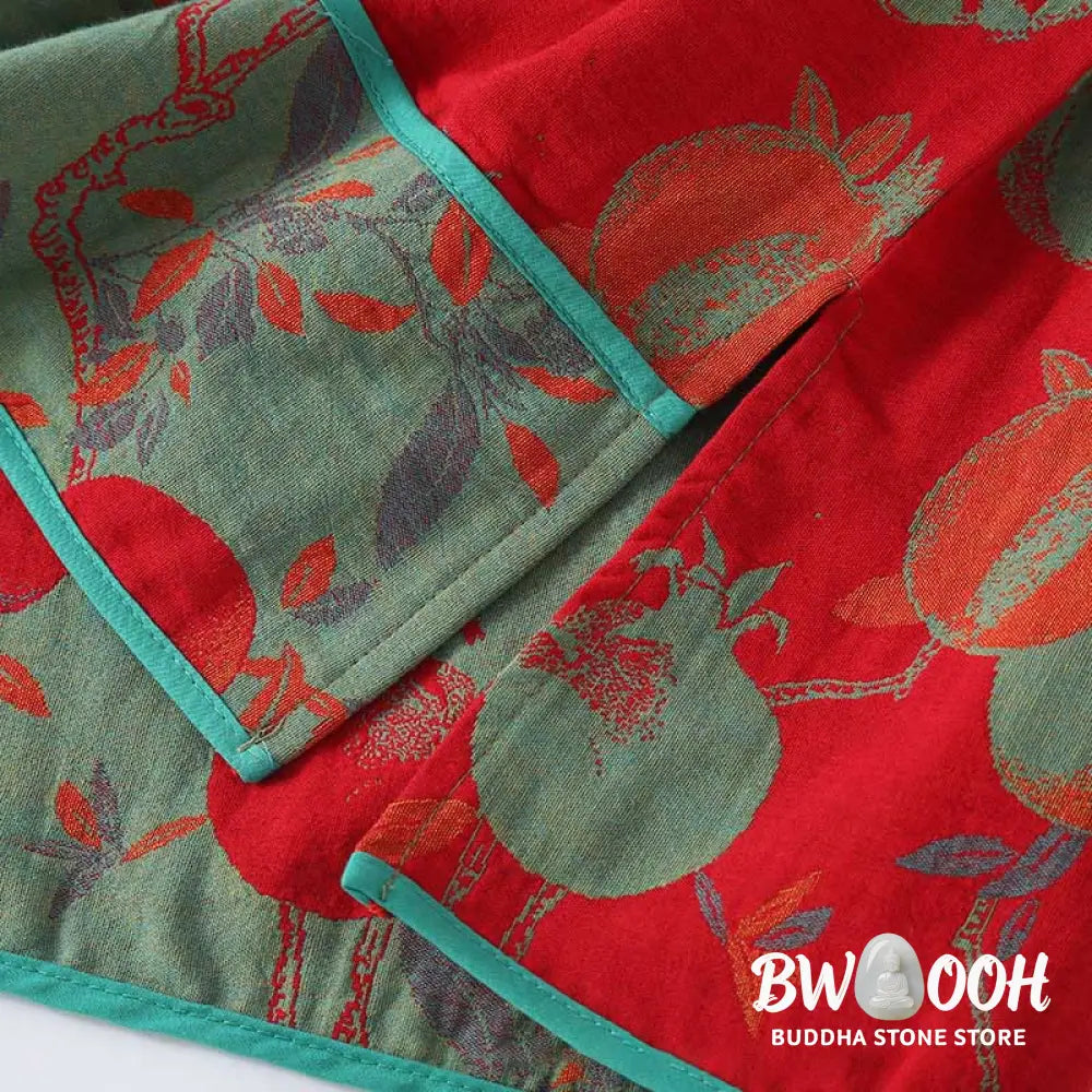 BWOOOH 2pcs Patchwork Long Sleeve Frog-Button Shirt Pants With Pockets Pure Cotton Set - 2-Piece Outfit