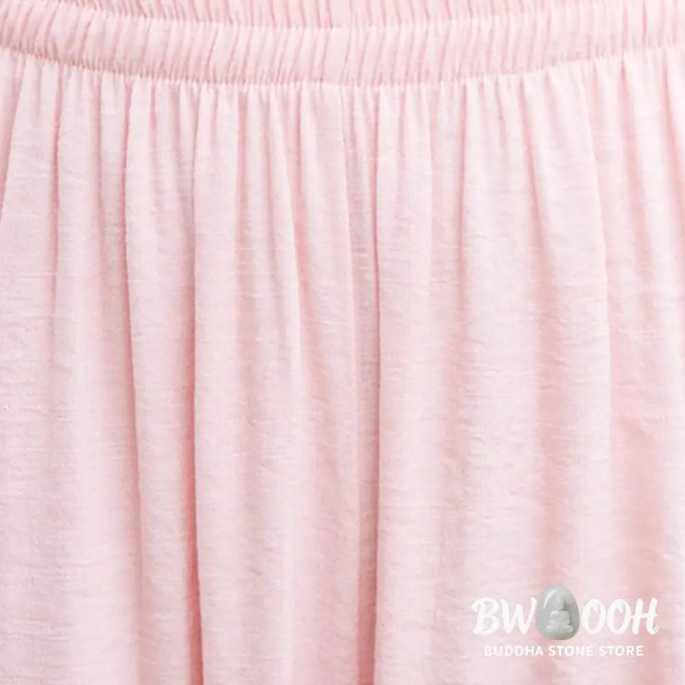 BWOOOH 2Pcs Plain Design Top Pants Meditation Yoga Zen Tai Chi Cotton Linen Clothing Women’s Set - Clothes