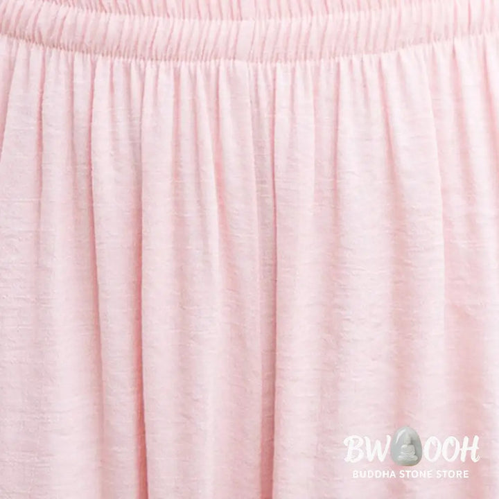 BWOOOH 2Pcs Plain Design Top Pants Meditation Yoga Zen Tai Chi Cotton Linen Clothing Women’s Set - Clothes