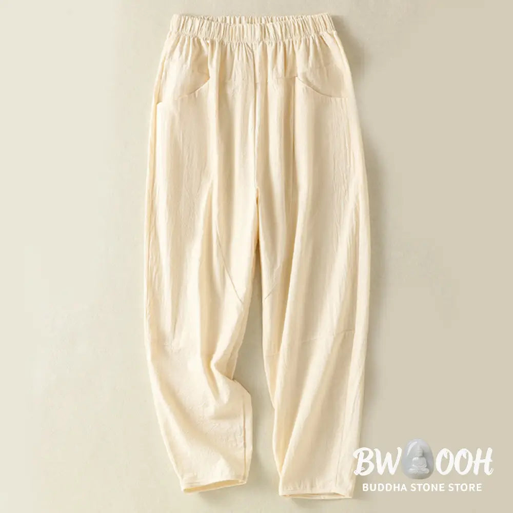 BWOOOH 2pcs Plain Women’s Short Sleeve Shirt Harem Pants Meditation Clothing Set - Women’s Meditation Cloth
