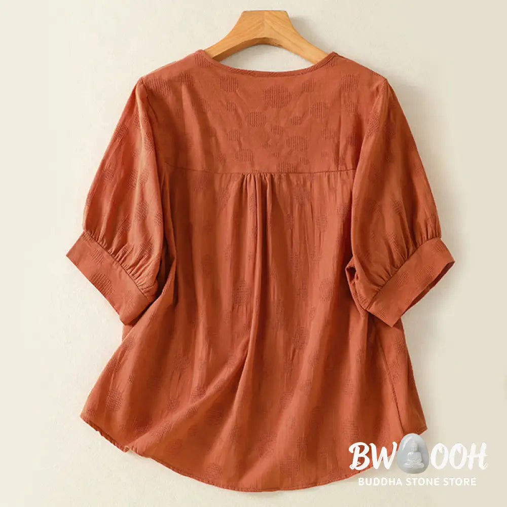BWOOOH 2pcs Plain Women’s Short Sleeve Shirt Harem Pants Meditation Clothing Set - Women’s Meditation Cloth