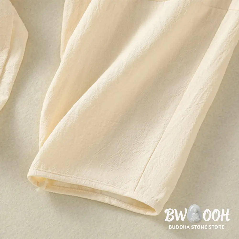 BWOOOH 2pcs Plain Women’s Short Sleeve Shirt Harem Pants Meditation Clothing Set - Women’s Meditation Cloth