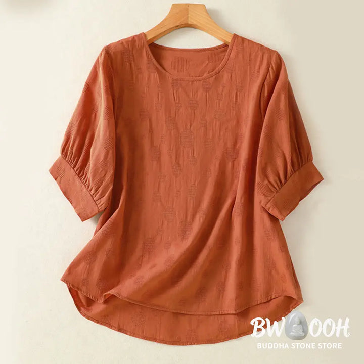 BWOOOH 2pcs Plain Women’s Short Sleeve Shirt Harem Pants Meditation Clothing Set - Women’s Meditation Cloth