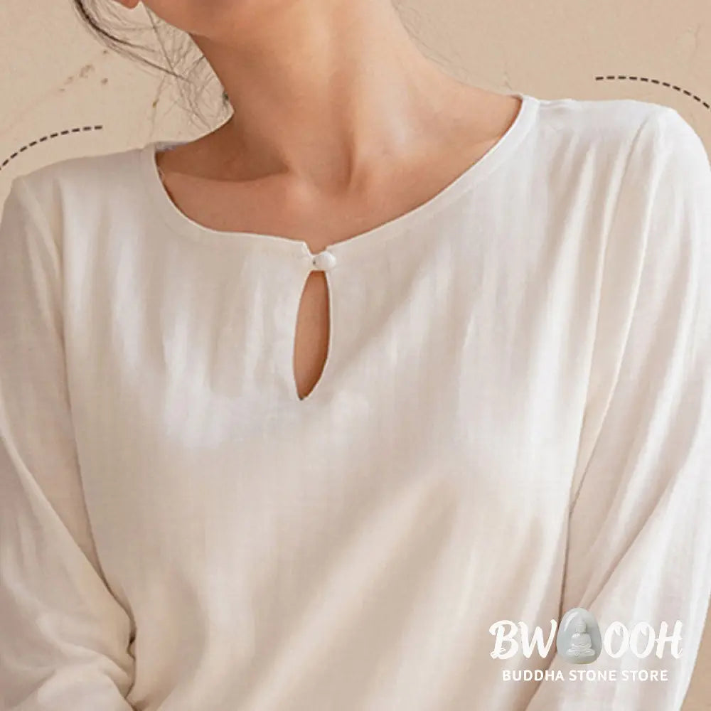 BWOOOH 2Pcs Simple Design Tai Chi Meditation Yoga Clothing Top Pants Women’s Set - Clothes
