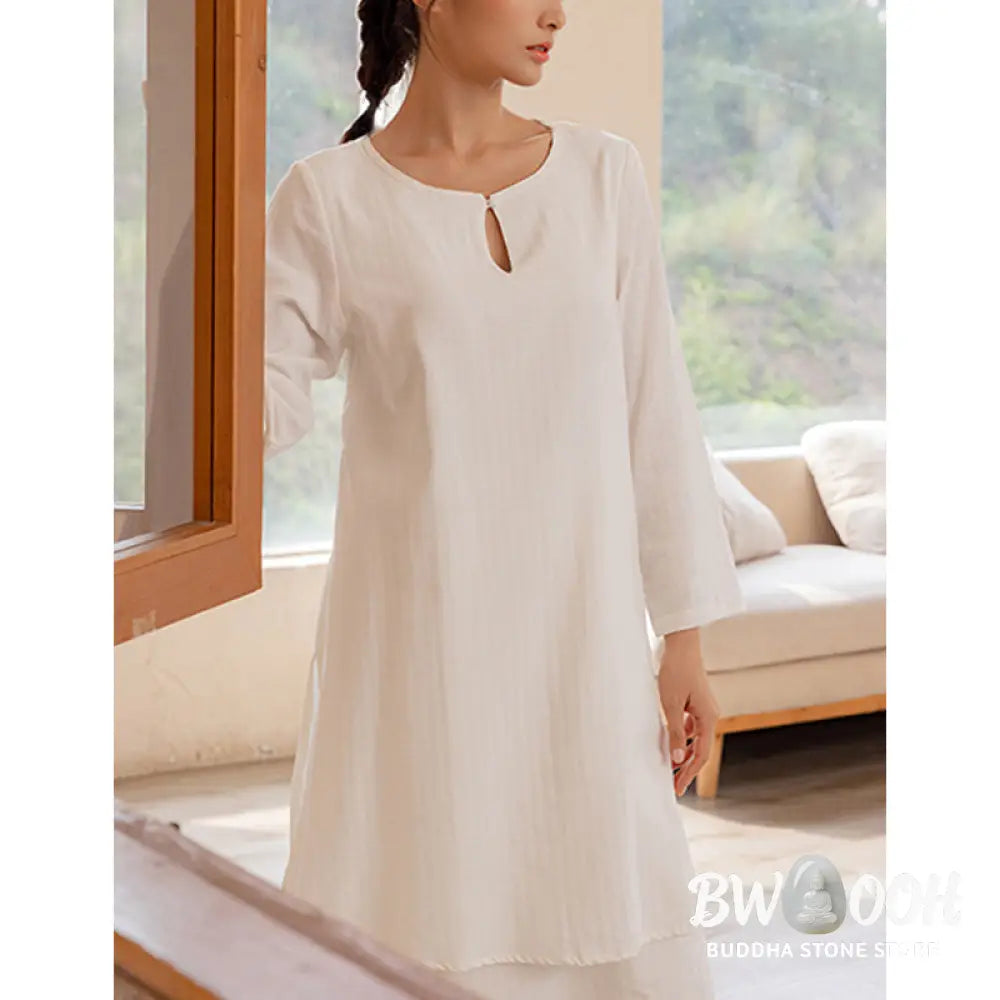 BWOOOH 2Pcs Simple Design Tai Chi Meditation Yoga Clothing Top Pants Women’s Set - Clothes