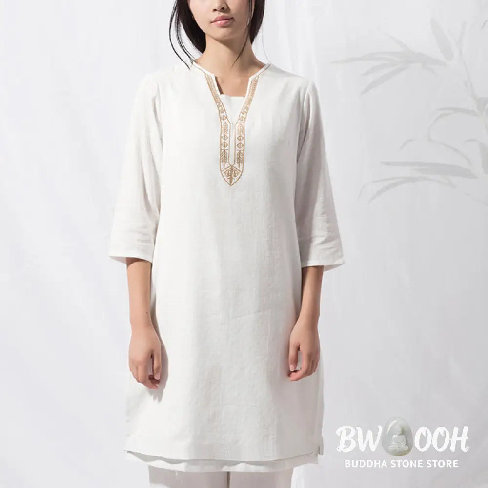 BWOOOH 2Pcs Tai Chi Meditation Yoga Cotton Clothing Top Pants Women’s Set - Clothes
