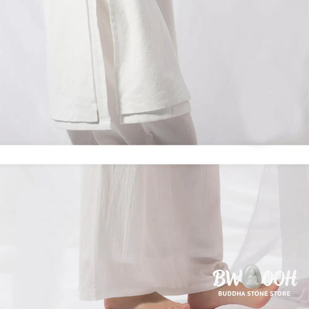 BWOOOH 2Pcs Tai Chi Meditation Yoga Cotton Clothing Top Pants Women’s Set - Clothes