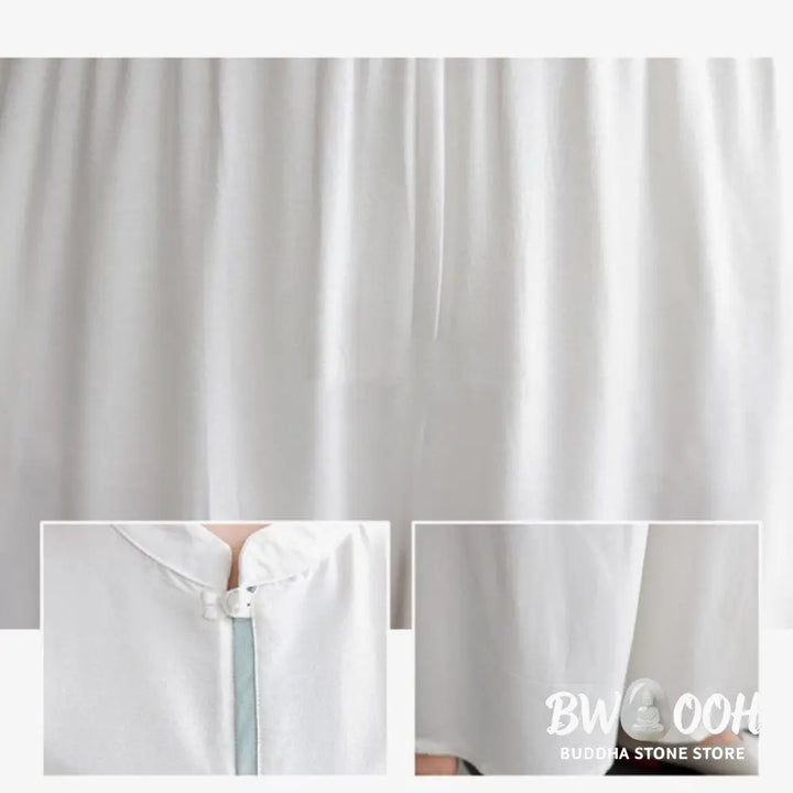 BWOOOH 2Pcs Tang Suit Long Sleeve Shirt Top Pants Meditation Zen Tai Chi Cotton Linen Clothing Women’s Set - Women’s