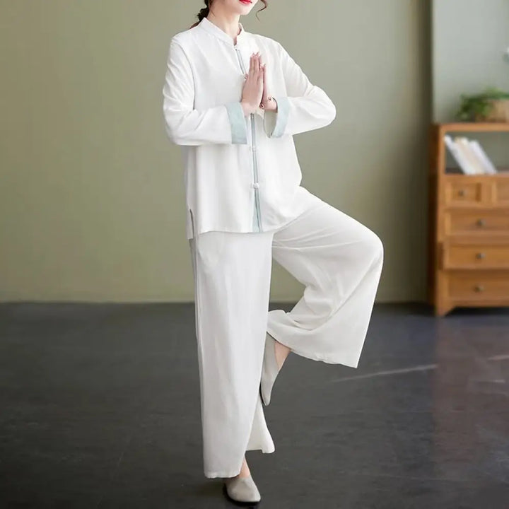 BWOOOH printed yoga pants - 2Pcs Tang Suit Long Sleeve Shirt Top Pan
