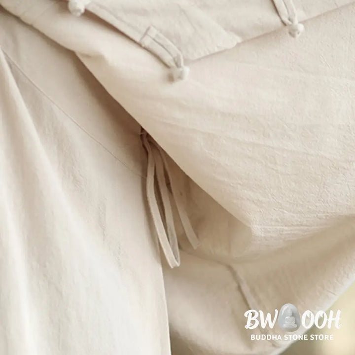 BWOOOH 2Pcs V-Neck Long Sleeve Shirt Wide Leg Pants Zen Meditation Women’s Set - Women’s Meditation Cloth