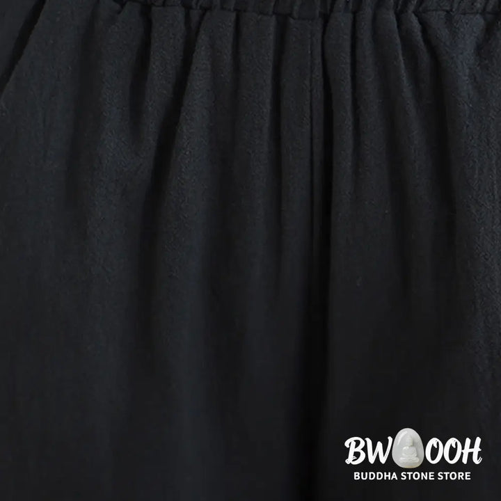 BWOOOH 2Pcs V-Neck Long Sleeve Shirt Wide Leg Pants Zen Meditation Women’s Set - Women’s Meditation Cloth