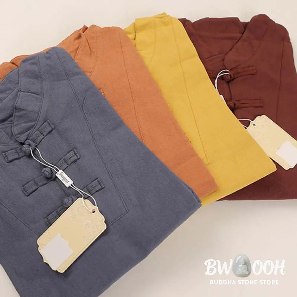 BWOOOH 2Pcs Women’s Short Sleeve Shirt Top T-Shirt Pants Meditation Zen Tai Chi Cotton Linen Clothing Set - Women’s