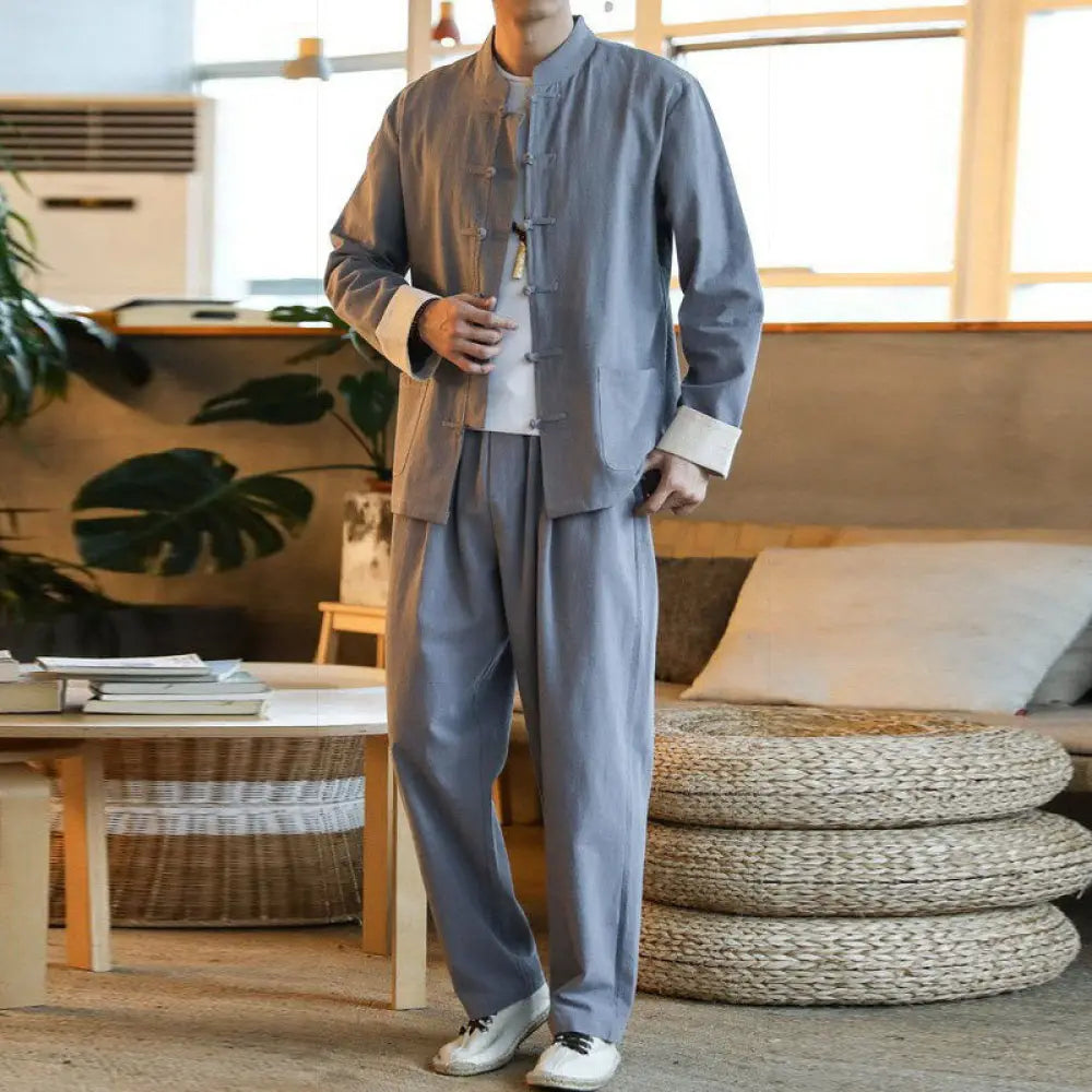 BWOOOH printed yoga pants - 2Pcs Zen Tang Suit Men&