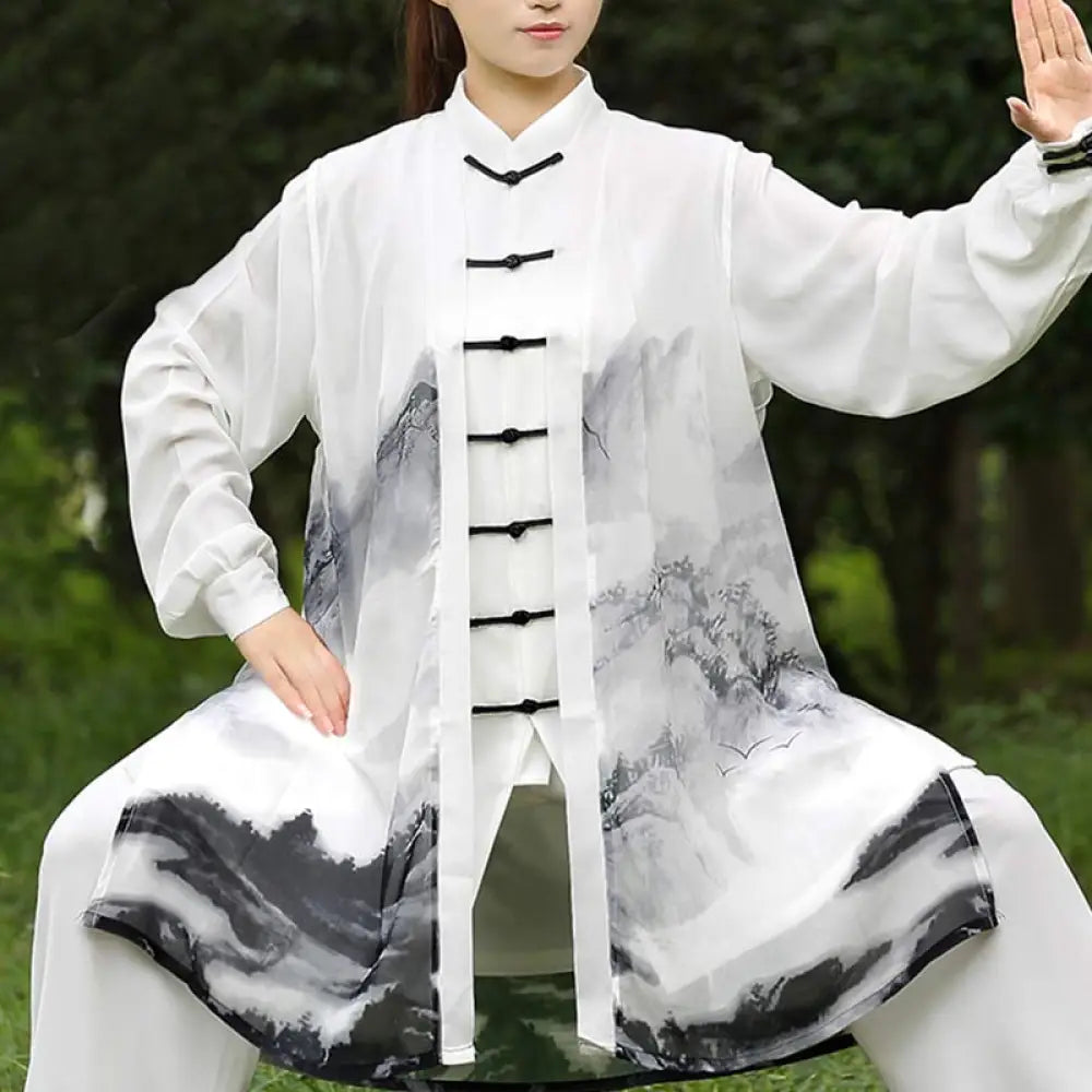 BWOOOH printed yoga pants - | 3Pcs Ink Painting Meditation Prayer Sp