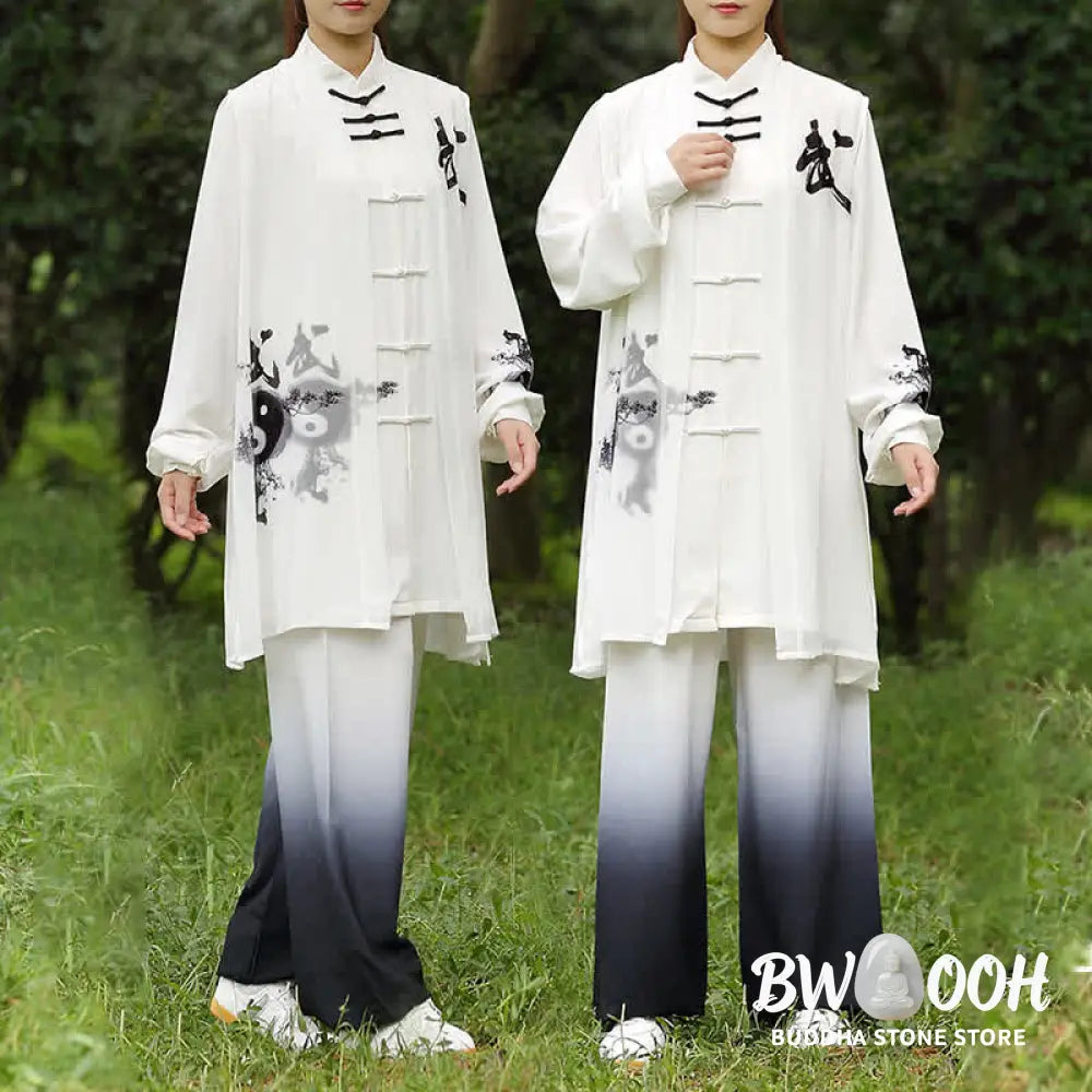 BWOOOH 3Pcs Yin Yang Tree Tai Chi Spiritual Zen Practice Meditation Prayer Uniform Unisex Clothing Set - Clothes