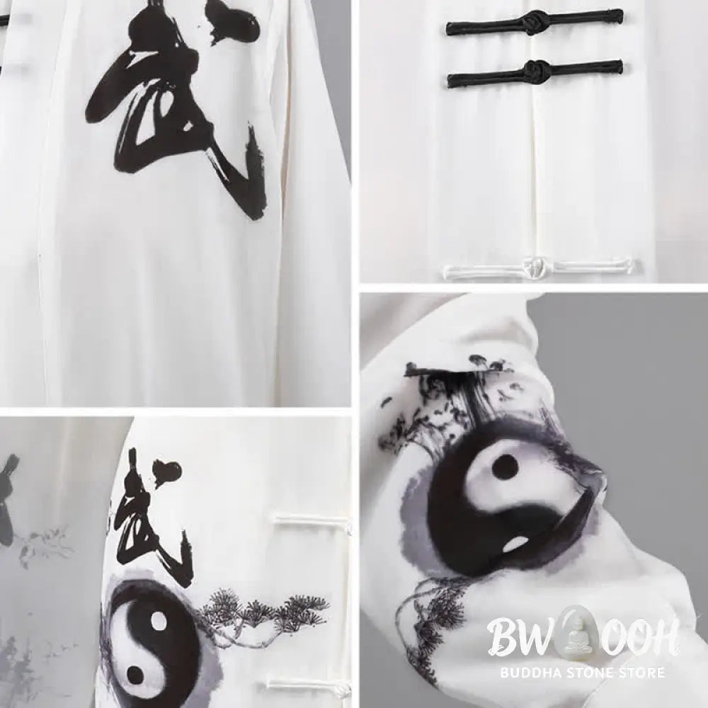 BWOOOH 3Pcs Yin Yang Tree Tai Chi Spiritual Zen Practice Meditation Prayer Uniform Unisex Clothing Set - Clothes