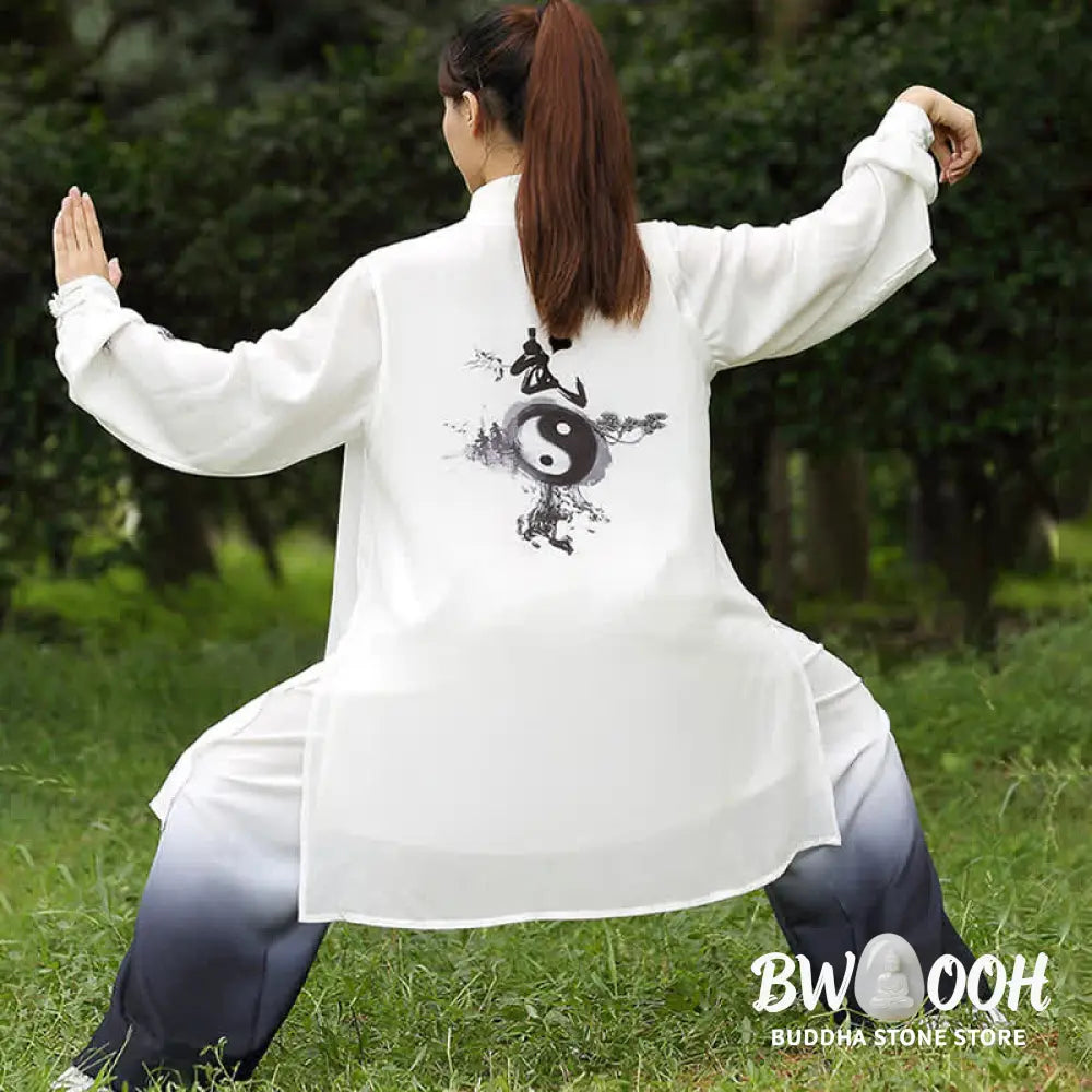 BWOOOH 3Pcs Yin Yang Tree Tai Chi Spiritual Zen Practice Meditation Prayer Uniform Unisex Clothing Set - Clothes