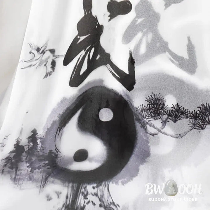 BWOOOH 3Pcs Yin Yang Tree Tai Chi Spiritual Zen Practice Meditation Prayer Uniform Unisex Clothing Set - Clothes
